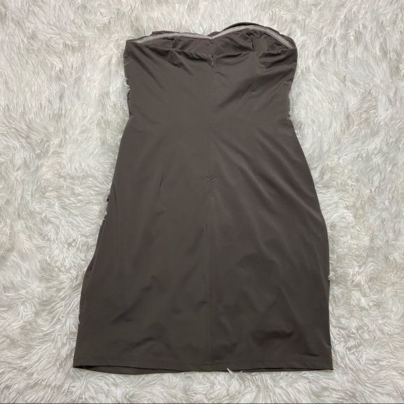 Ark & Co. women’s layered Strapless Mini grey Dress, size L - Picture 2 of 6